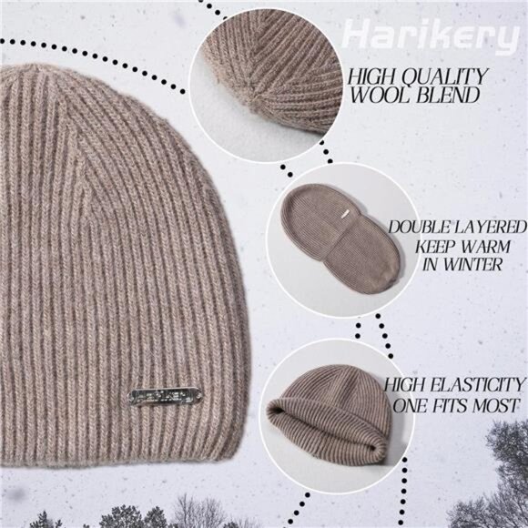 Unisex Beanie Hat Scarf Set Winter Knit Long Scarf Neck Warmer main image 4